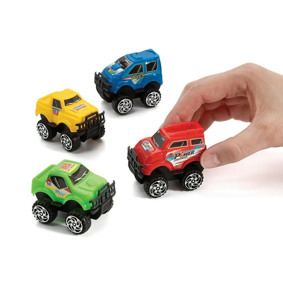Fun Express Mini Pull-Back Monster Trucks - 4 Pieces