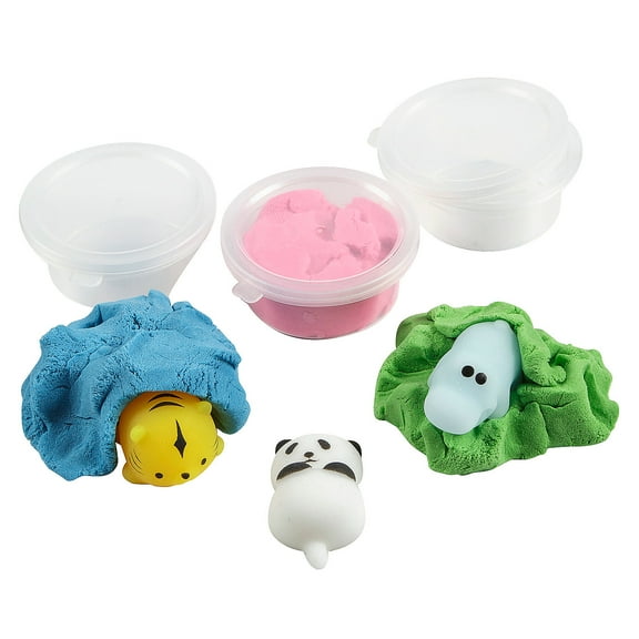 Fun Express Mochi Squishies & Sticky Sand Handout Kit - 24 Pieces