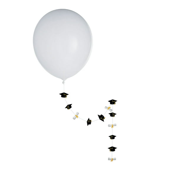 Fun Express Mortarboard & Diploma Graduation Balloon Tails - 6 Pc.