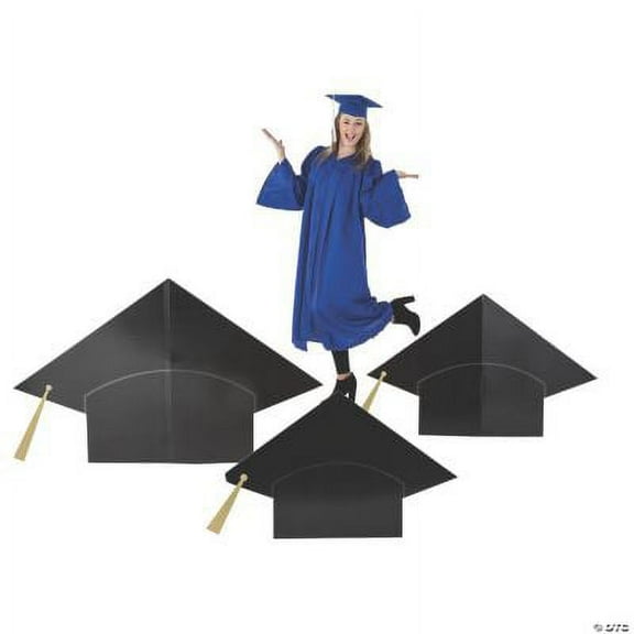 Fun Express Mortarboard Graduation Cardboard Stand-Ups, (3 Count)