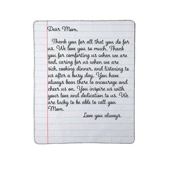 Fun Express Mother’s Day Note Fleece Throw