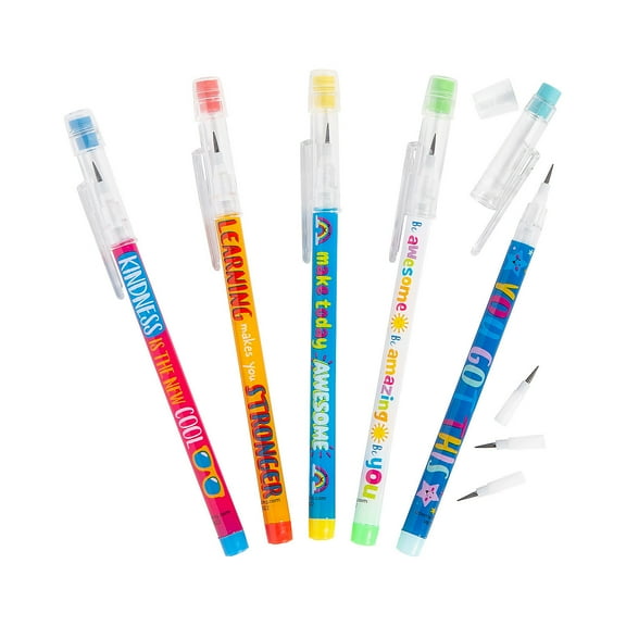 6" Bulk 50 pieces Motivational Plastic Stacking Point Pencil Assortment