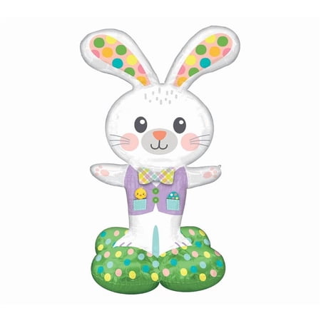 Fun Express Mylar Balloon Spotted Easter Bunny 46"