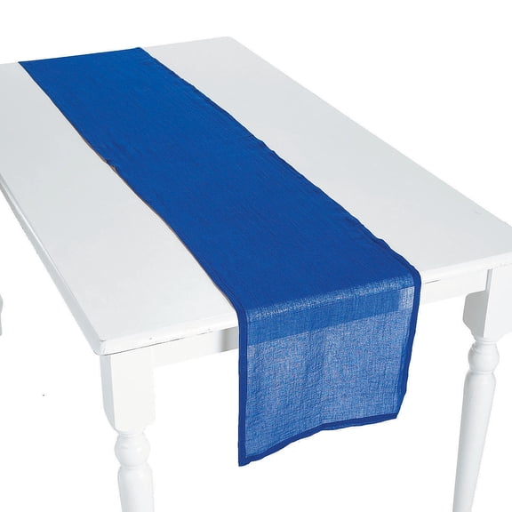 Fun Express Navy Blue Gauze Table Runners 13" x 6 Ft - Bulk 24 Pc