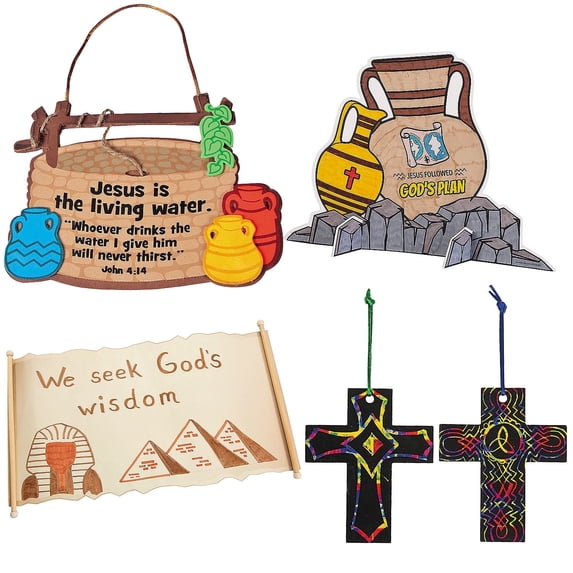 Fun Express Nazareth VBS 2024 Activity & Craft Kit Assortment – Set for Vacation Bible School Religious Arts & Crafts Church Group Activities Sunday School and Faith-Based Learning - 60 Pieces