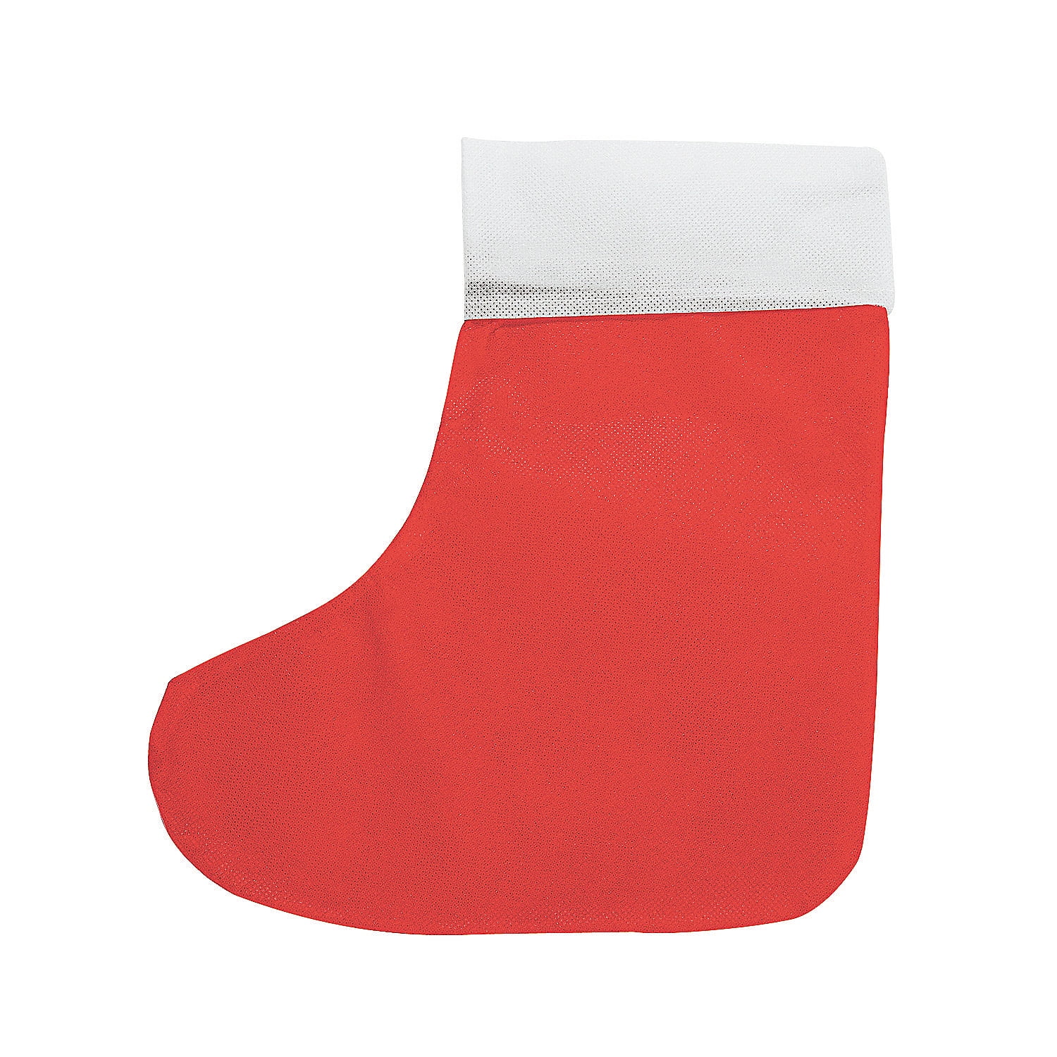 Red and White Nonwoven Christmas Stockings, 13-Inch, Set of 12