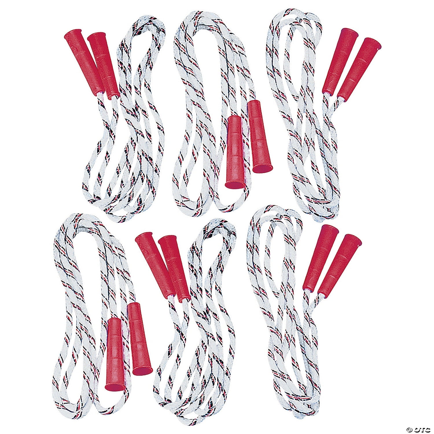 Fun Express Nylon Jump Ropes with Red Handles 7 Ft - 6 Pieces - Walmart.com