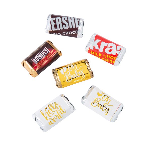 Fun Express Oh Baby Mini Candy Bar Sticker Labels - 30 Pc