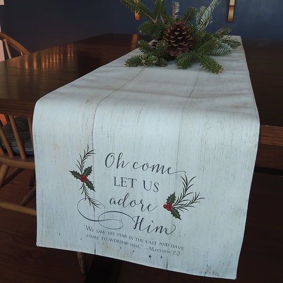 Fun Express Oh Come Let Us Adore Him Table Runner