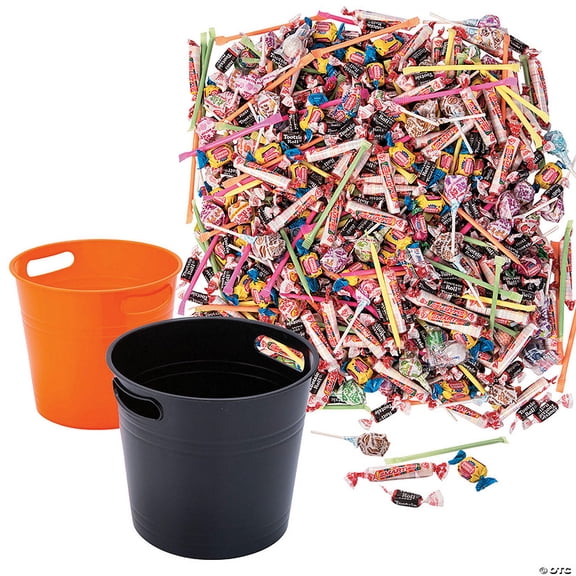 Orange & Black Buckets with Candy Parade Kit - 1004 Pieces