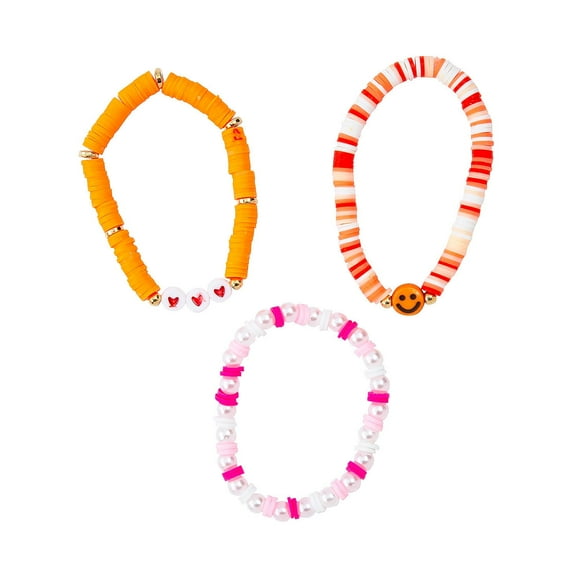 Fun Express Orange Disc Bead Friendship Bracelets - 12 Piece