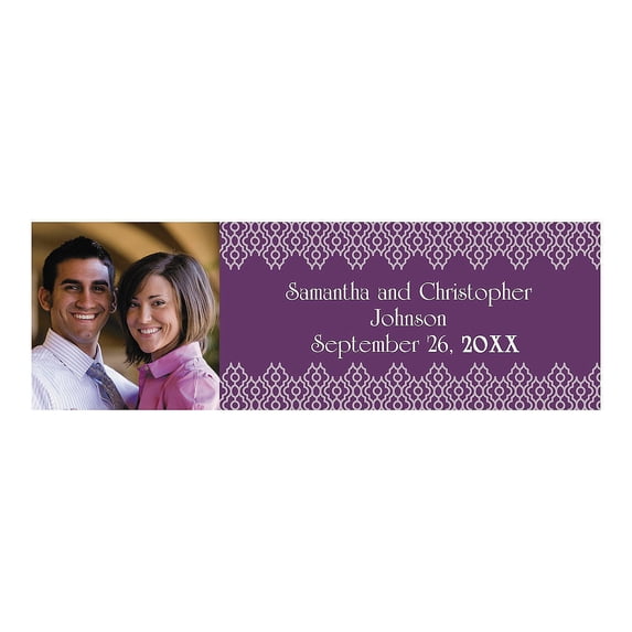 Fun Express Ornate Pattern Wedding Photo Custom Banner