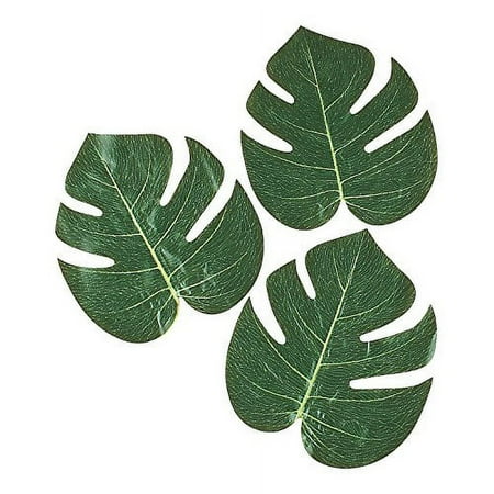 Fun Express Pack of 12 FX IN-70/1514 Tropical Leaves 8-in Green