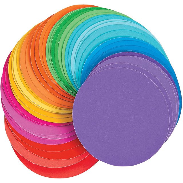 Fun Express Paint Chip Paper Circles 1200 Pieces Educational and
