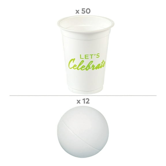 Fun Express Party Cup & Table Tennis Beer Pong Kit - 62 Pc