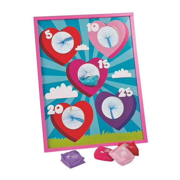 Fun Express Party Favors Valentine Bean Bag Toss Game Set