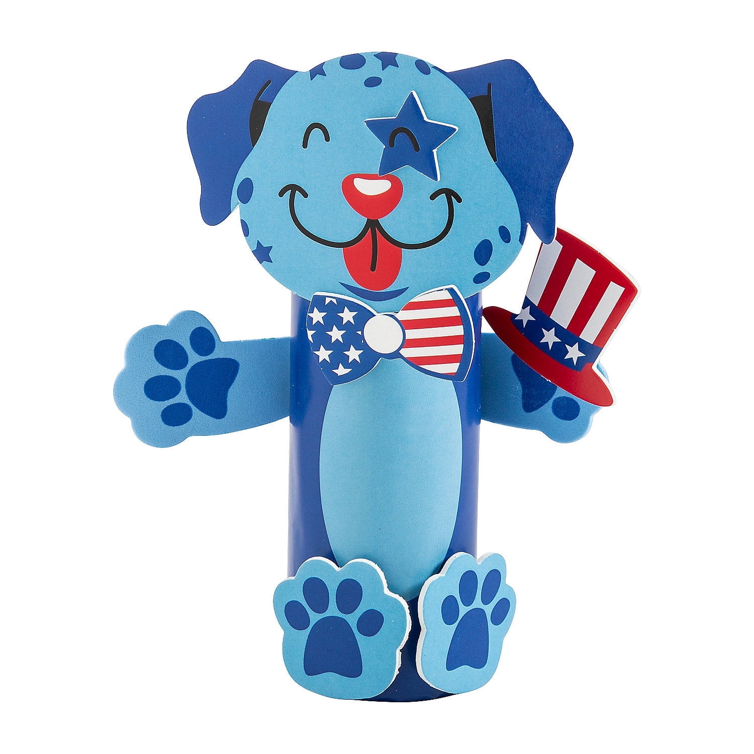 Fun Express Patriotic Dog Craft Roll Craft Kit - 12 Pc