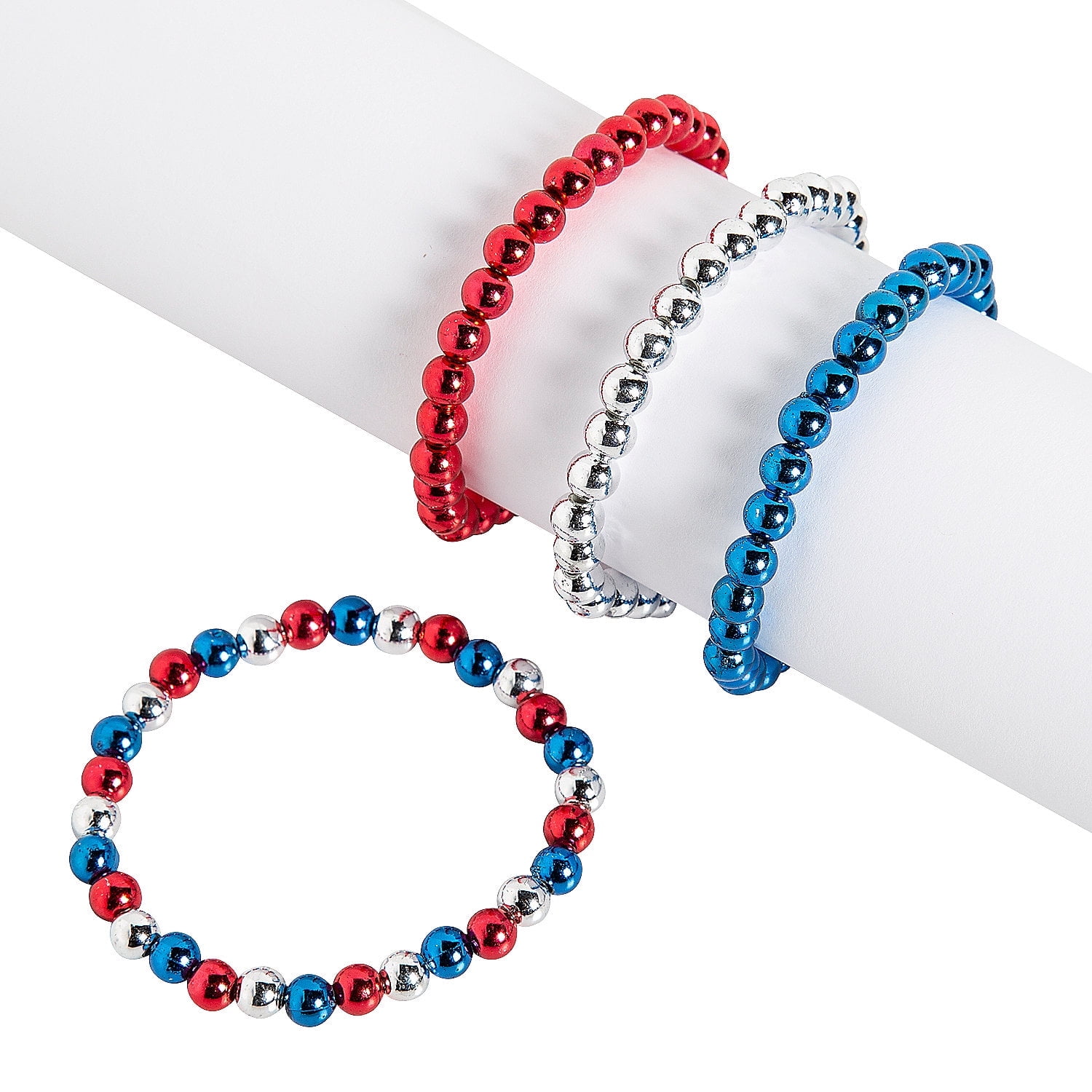 Mardi Gras Bracelets Set – Colorful Beaded Heishi Bracelets For Carnival Party & Parade