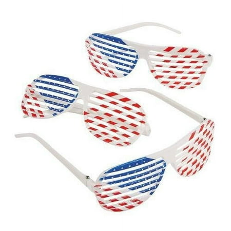 Fun Express Patriotic Shutter Shading Glasses (1 Dozen)