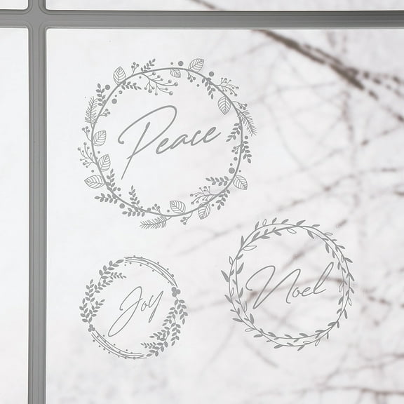 Fun Express Peace, Joy, Noel Christmas Window Clings - 3 Pc.
