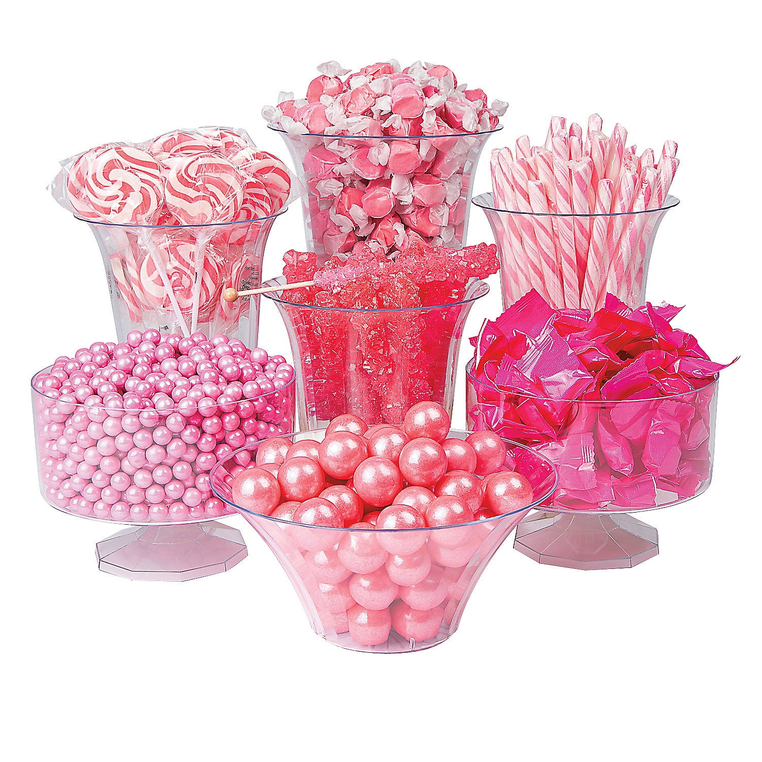 Fun Express Pink Candy Buffet Assortment, Edibles, Wedding, 1600 Pieces ...