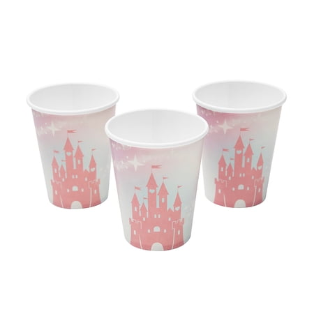 Fun Express Pink Castle Princess Paper Party Cups - 8 Pc