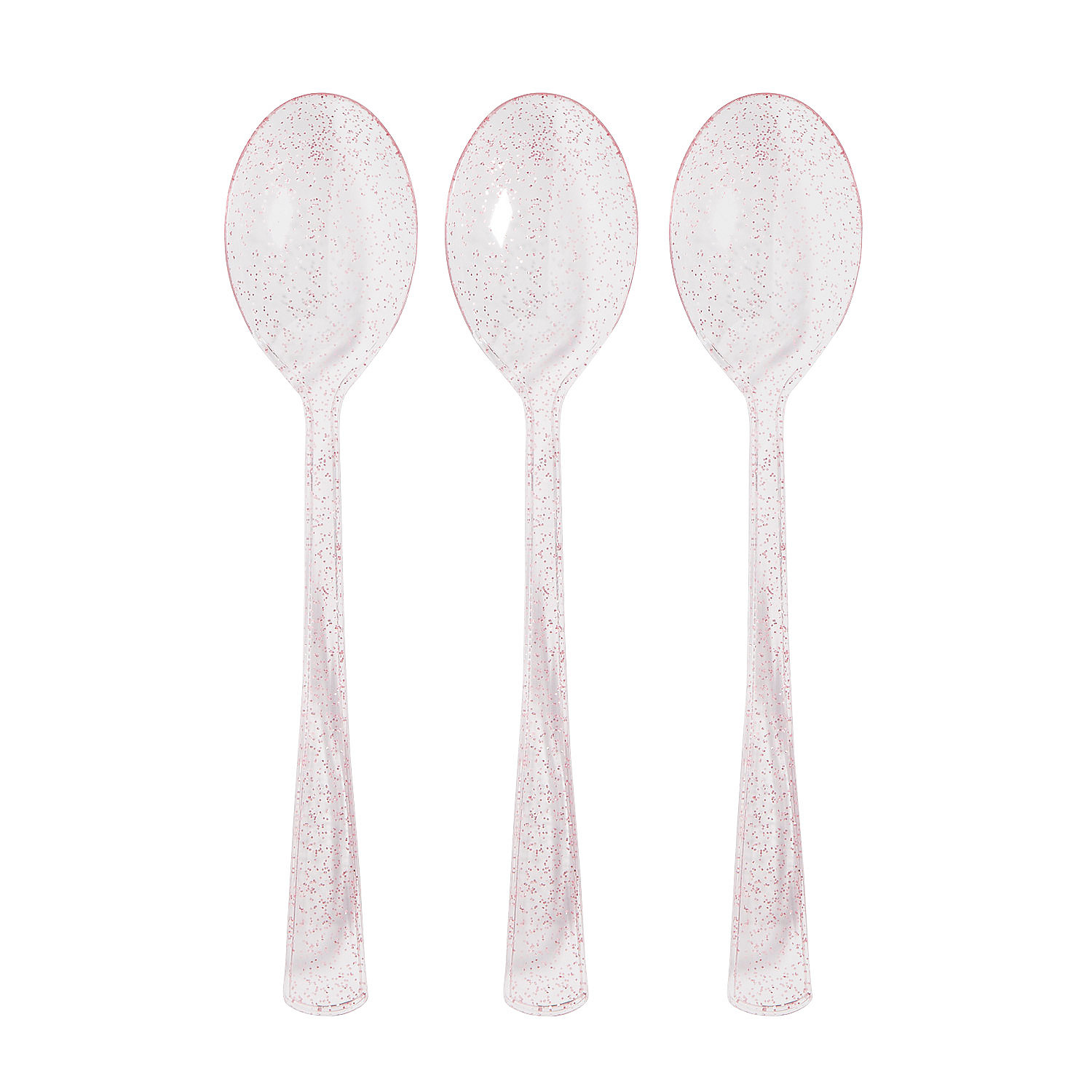 Fun Express Pink Glitter Plastic Spoons 48 Count