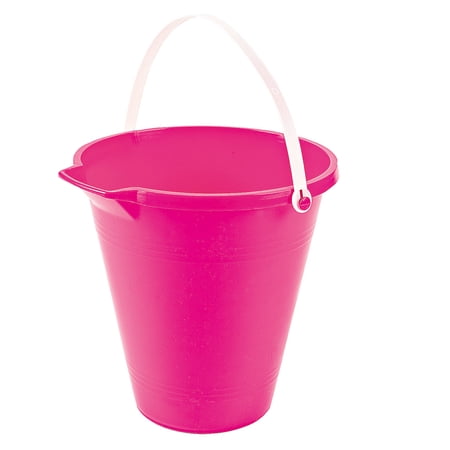 Fun Express - Pink Sand Bucket - Toys - Active Play - Beach Toys - 1 Piece