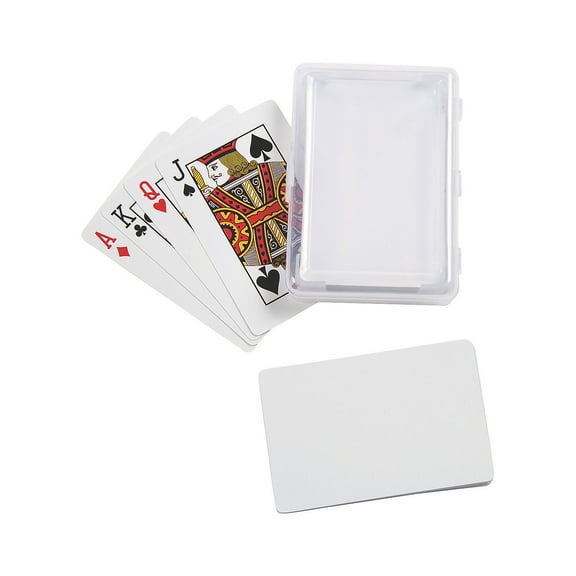Fun Express Plastic Face Playing Card, White