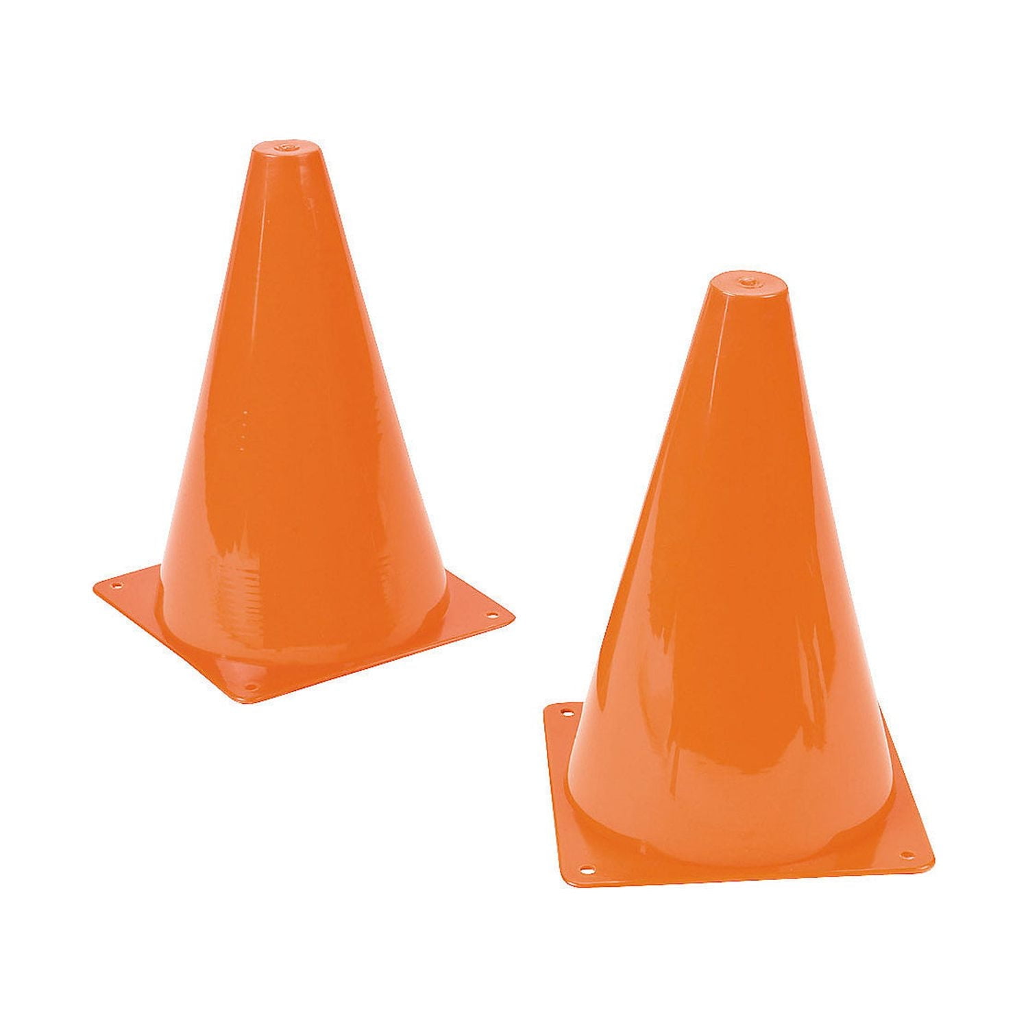 Fun Express Plastic Traffic Cones - Bright Orange - Durable Set of 12 ...