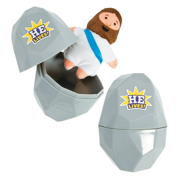 Fun Express Plush Jesus Easter Eggs, 12 Count