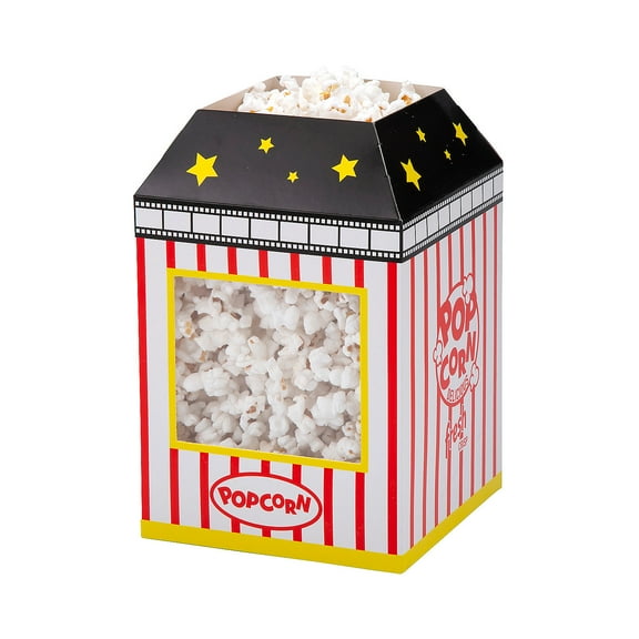 Fun Express Popcorn Boxes with Cellophane Windows - 3 Pc