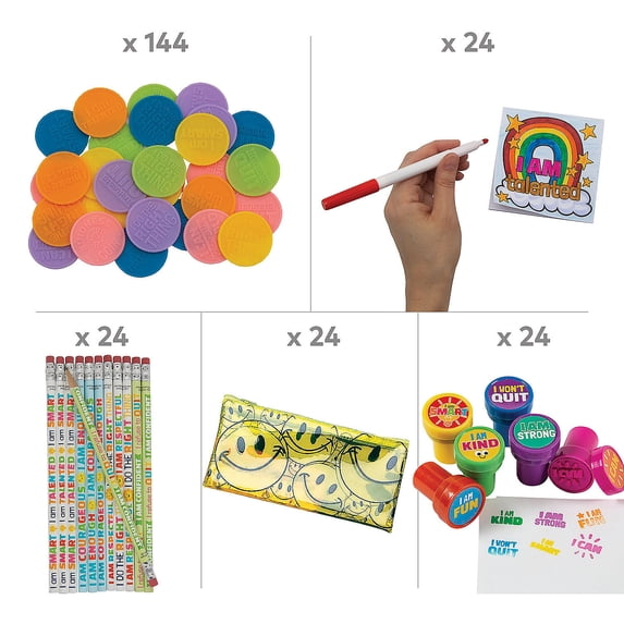 Fun Express Positive Affirmation Stationery Kit 240 Pc
