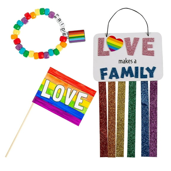 Fun Express Pride Activity & Craft Assortment Kit - Makes 36