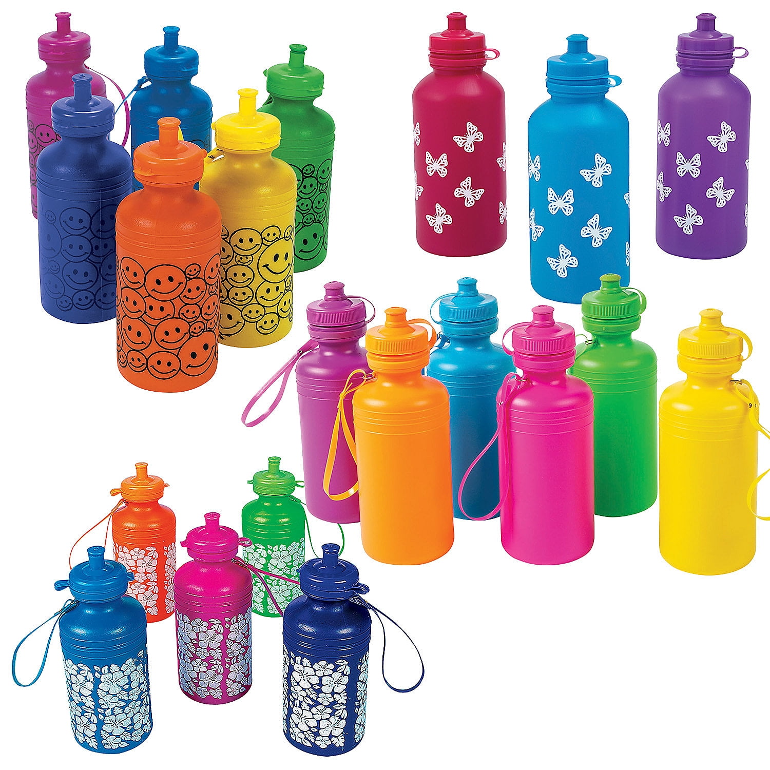 Fun Express Printed Water Bottle Assortment Bulk 48 Pc Photo Inspiration