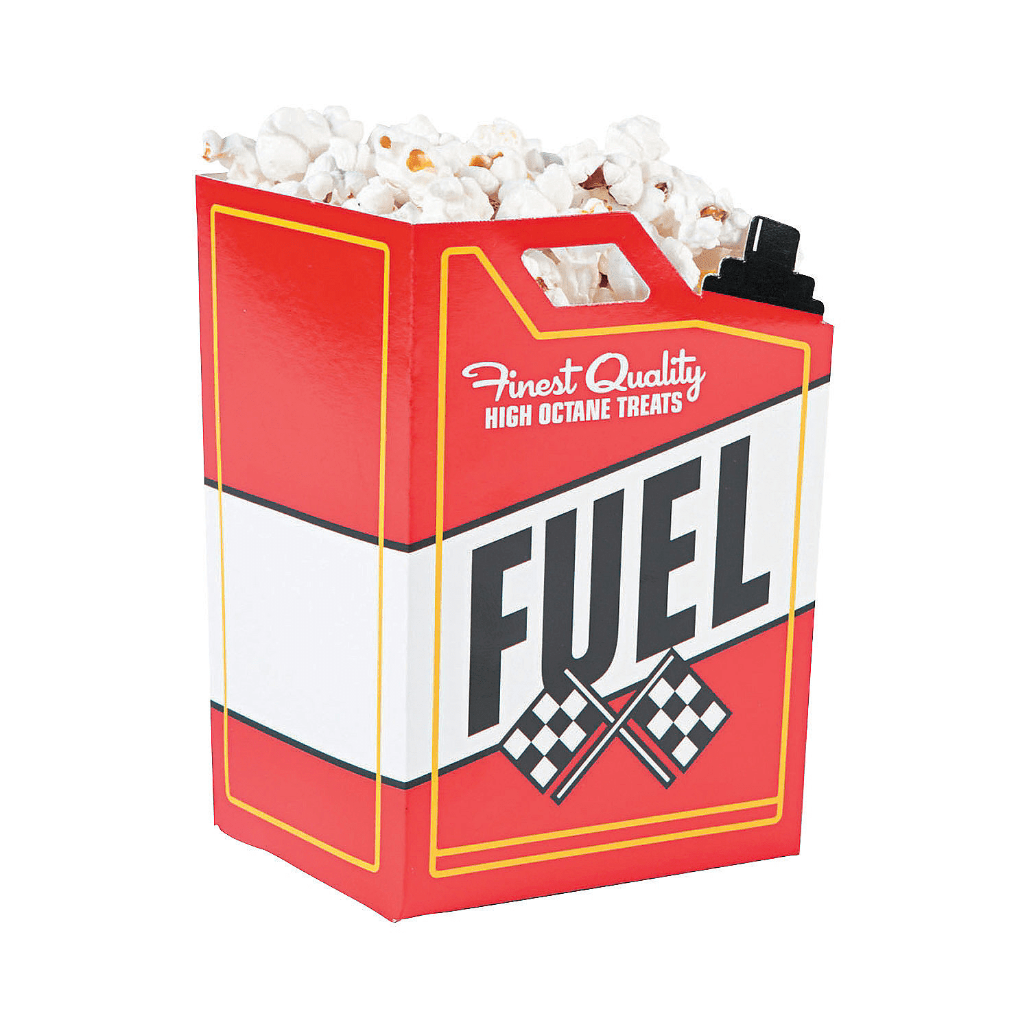 Fun Express Race Car Fuel Can Popcorn Box - Perfect for Racing-Themed Parties Birthday Celebrations Special Events - Great for Popcorn Snacks Party Favors of Colorful Supplies Atmospher - 24 Pieces