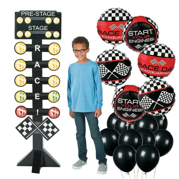 Fun Express Race Car Party Decorating Kit 19 Pieces