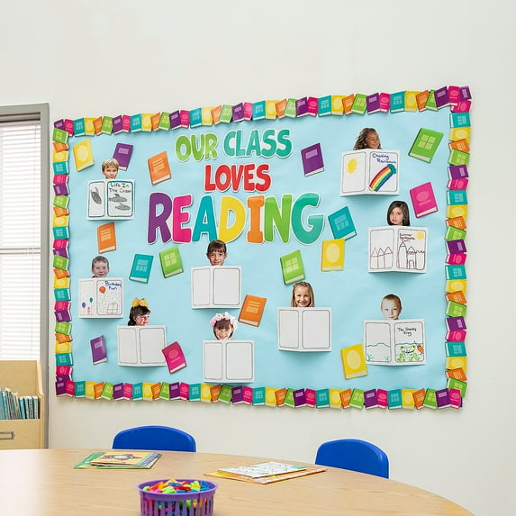 Fun Express Reading Bulletin Board Decorations, Multicolor, 68 Count
