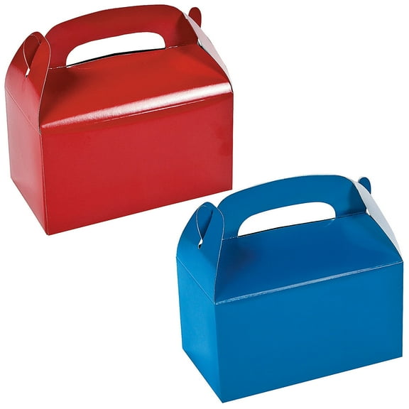Fun Express Red & Blue Gable Box Favor Kit for 24