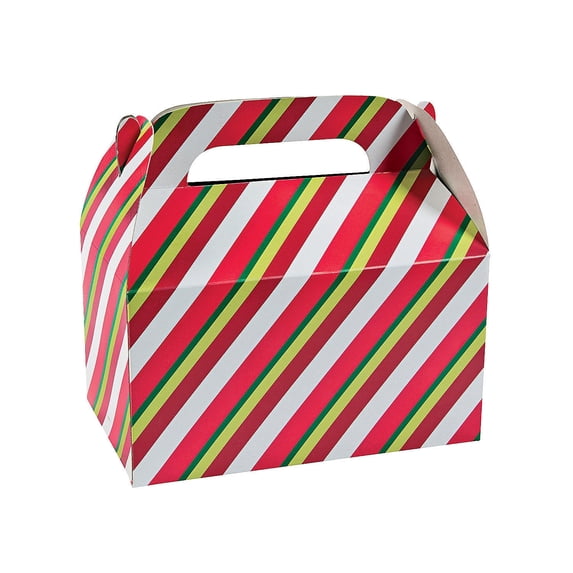 Fun Express Red Green Christmas Gift Boxes Paper 12 Pieces 8 Inch