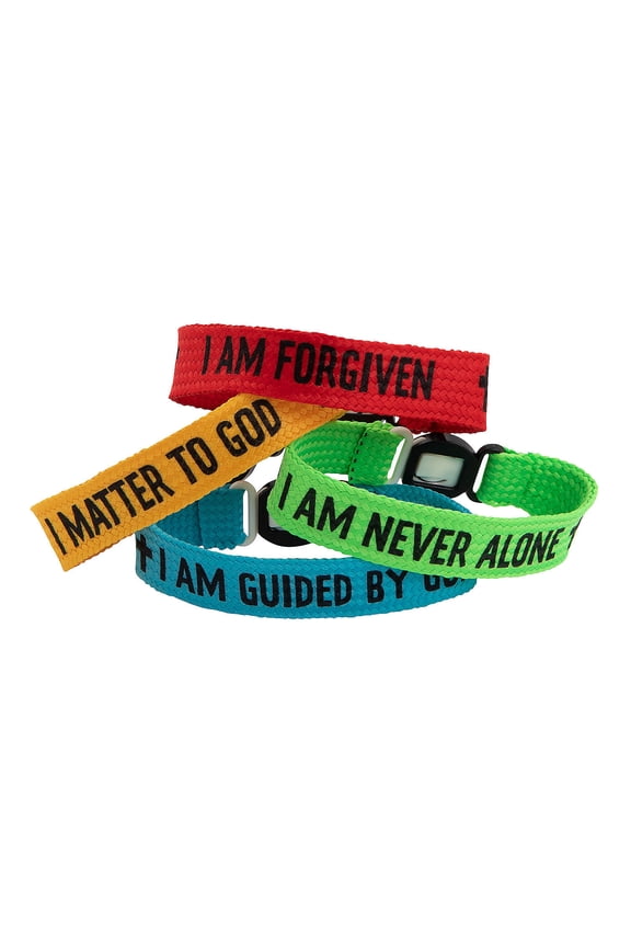 Religious Affirmation Friendship Bracelets - 12 Pc