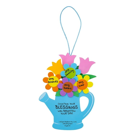 Fun Express Religious Count Your Blessings Flower Foam Craft Kit - Makes 12