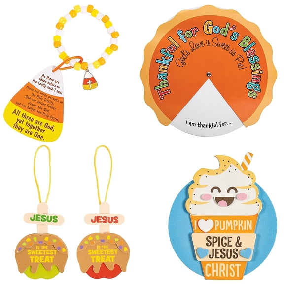 Fun Express Religious Fall Sweet Treats Craft Kit Assortment - Makes 48