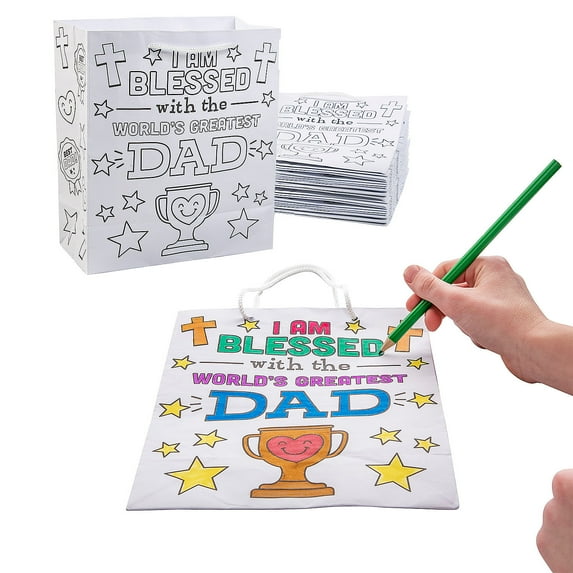 Fun Express Religious Father’s Day Gift Bags, 12 Count