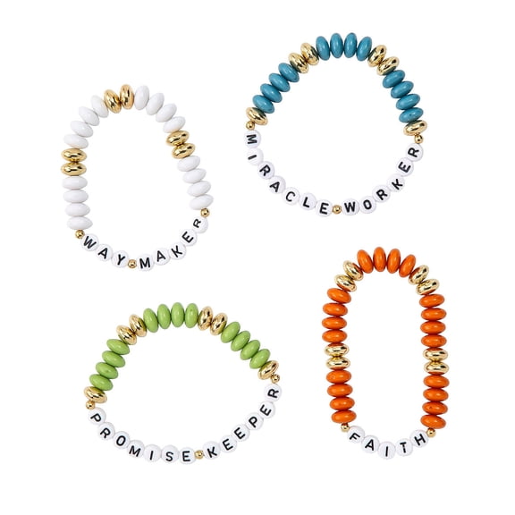 Fun Express Religious Phrases Beaded Bracelets - 24 Piece