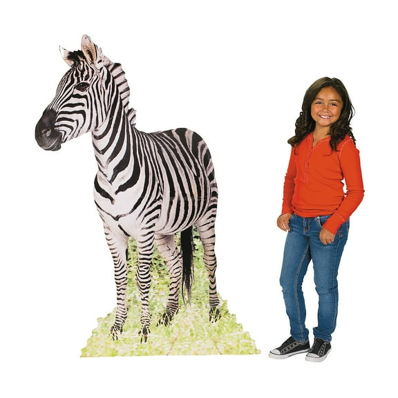 Fun Express - Safari Zebra Standup - Party Decor - Large Decor - Floor Stand Ups - 1 Piece