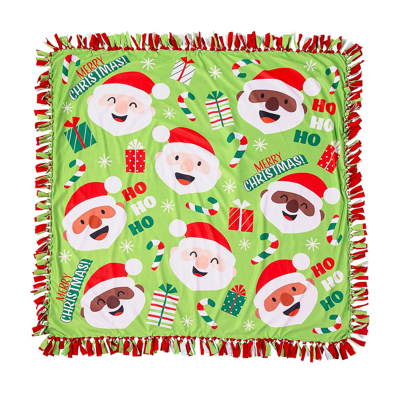 Fun Express Santa Fleece Tied Throw Craft Kit - Makes 1
