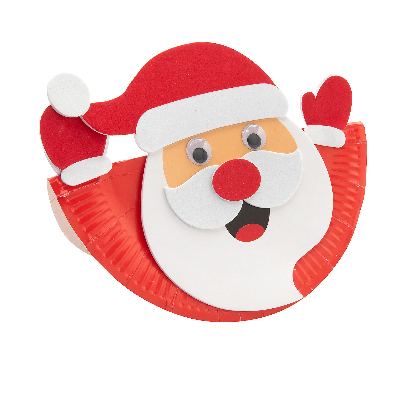 Fun Express Santa Paper Plate Rocker Craft Kit - Makes 12 - Walmart.com