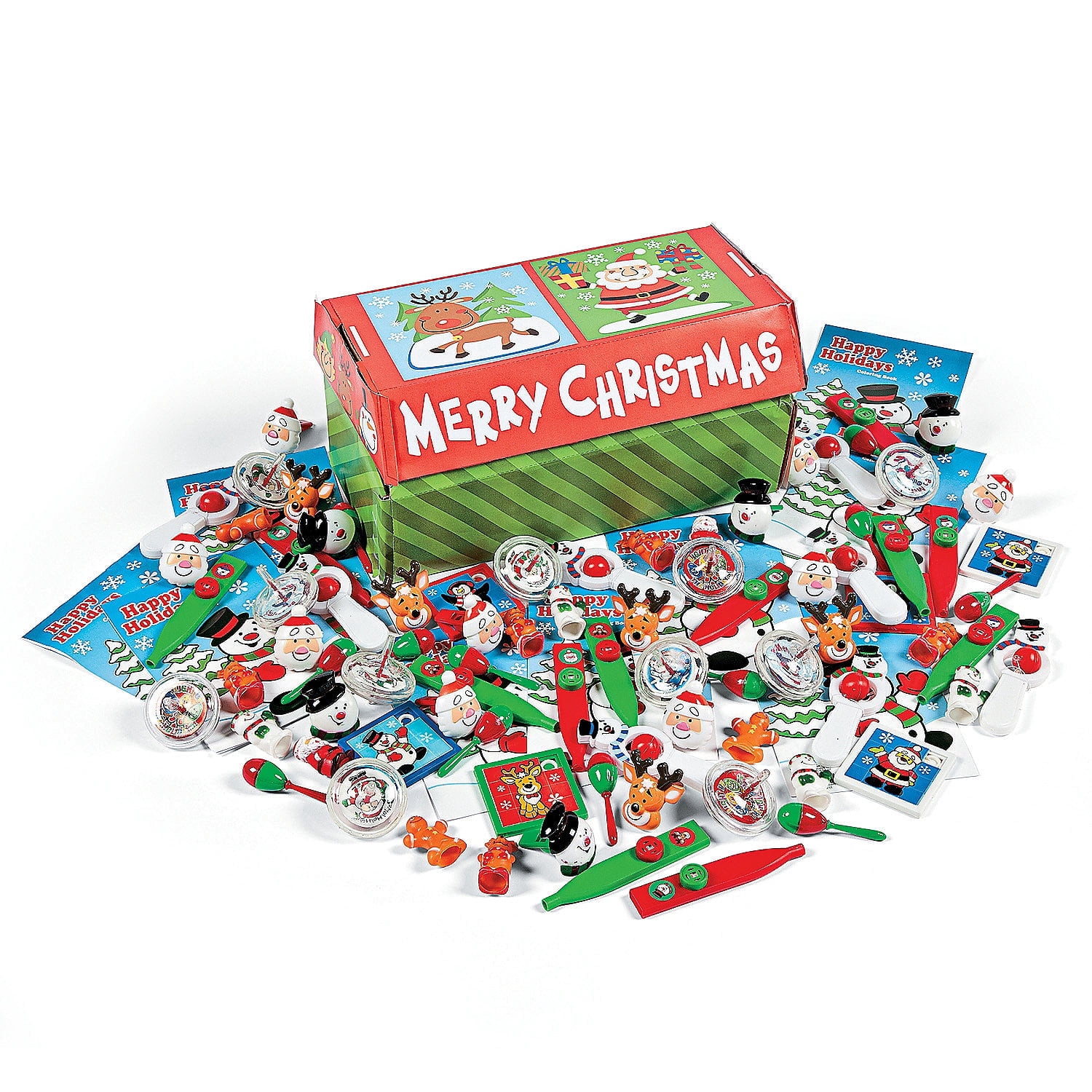 Santa Items Fun Express - Santa's Toy Chest Assortment (100pc) for Christmas - Toys ...