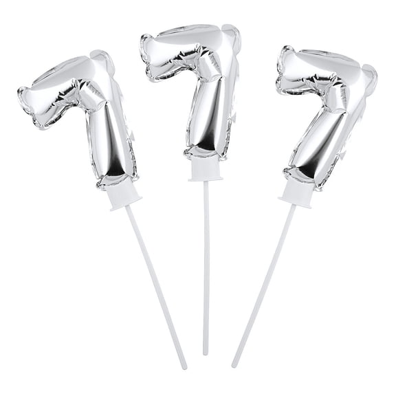 Fun Express Self-Inflating Number 7 6" Mylar Balloons - 6 Pc
